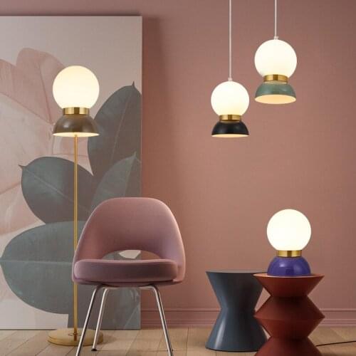 Nordic single-head restaurant chandelier lamps creative personality led cafe bar warm balcony aisle light