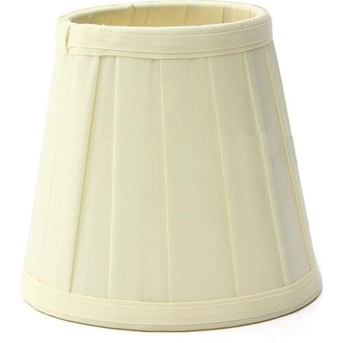 Fabric Chandelier Lampshade Holder Clip on Sconce Beside Bed Lamp Hanging Light, light yellow