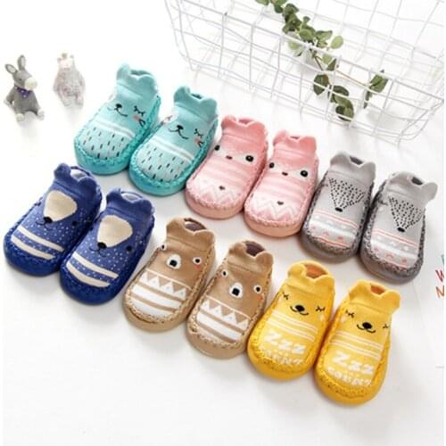 New baby soft bottom shoes Toddler cartoon babies steps footwear and floor socks Boy Girl Firstwalker Shoes