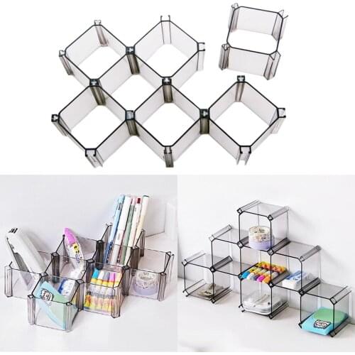 24 Pack Drawer Closet Organizer - 24 Cell Stackable Dividers Storage Boxes for Storing, Towels, Ties , Socks, Underwear (Gray)