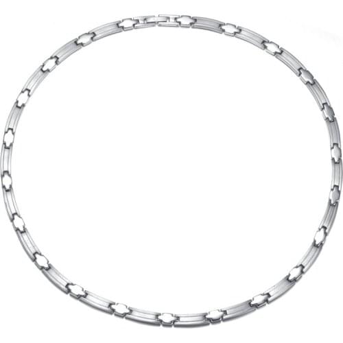 Pure Titanium Necklace with Health Stone Hypoallergenic & Light Weight Men Cool Chain TGN003