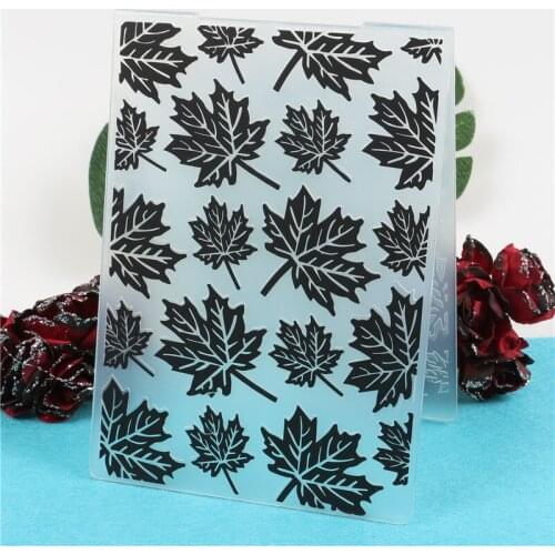 Maple leaf Leaves Stamps Plastic Embossing Folder Template For Scrapbooking Photo Album Paper Card Making