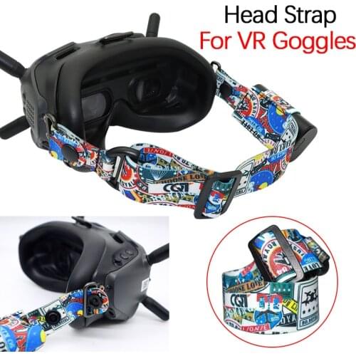 Adjustable Goggles V2 Head Strap Battery Fixing Strap For DJI FPV Combo Drone/VR Glasses Snap Button Headband Accessories