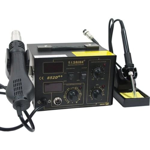 SAIKE 852D++ Air Gun Power 650W 2In1 Electric Soldering Iron Welding Repair Tool Desoldering Station Hot Air Soldering Station