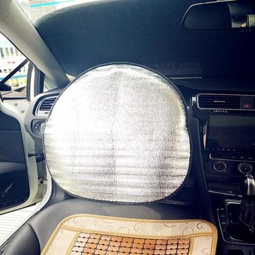 Sun Protection Visor Automotive Aluminum Foil Thicken Shield Car Cover Accessories Sunshade Steering Wheel Reflective Folda J0G7
