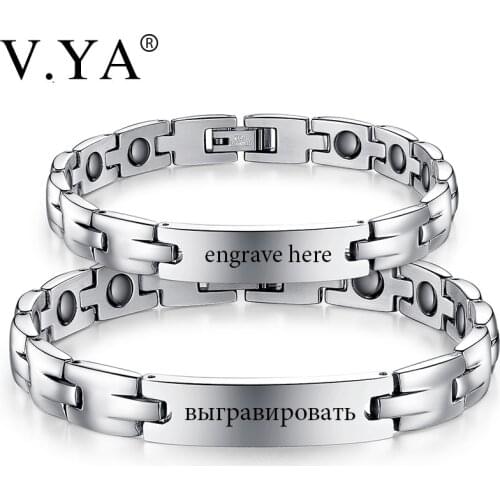 V.YA Engraved Bracelets