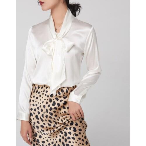 High Quality Silk Top Female White Shirt Women Korean Style Woman Blouse Long Sleeve Spring Autumn 2021 Ropa Mujer Pph3555