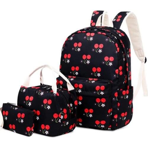 Flower school backpack kids school bag set with handbags pen pencil bag floral girl backpacks for school children bookbag