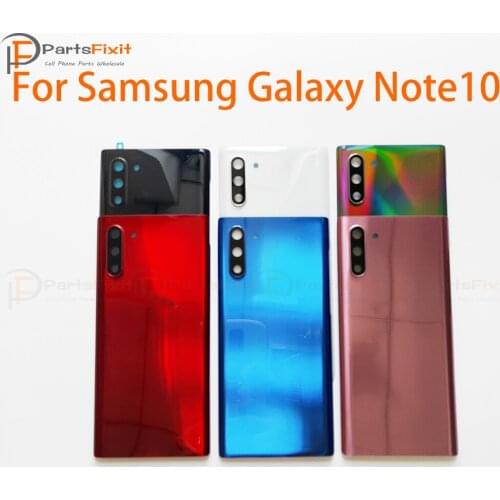 Note10 Rear Housing Battery Door with Camera Lens for Samsung Galaxy Note 10 Back Housing Glass with Adhesive and Camera Lens