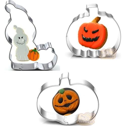 1pcs cartoon double pumpkin Metal Cookie Cutter Fondant Cake Decor sugar craft Pastry Biscuit tool cupcake topper bread mold