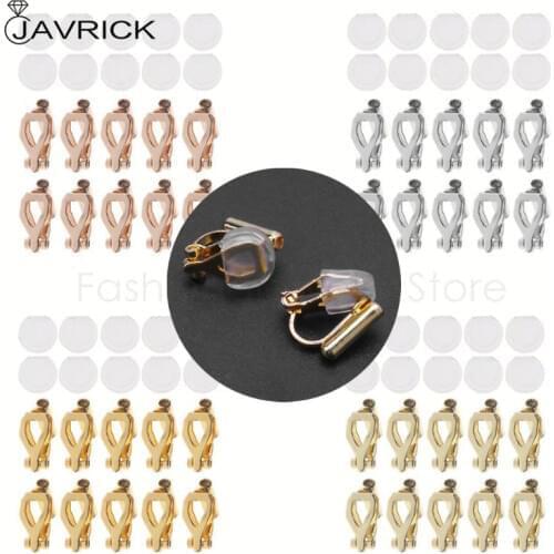 20Pcs DIY Earring Converter With Comfort Earring Pads Turn Any Pierced Earrings Into Clip-On No-pierced Jewelry Findings