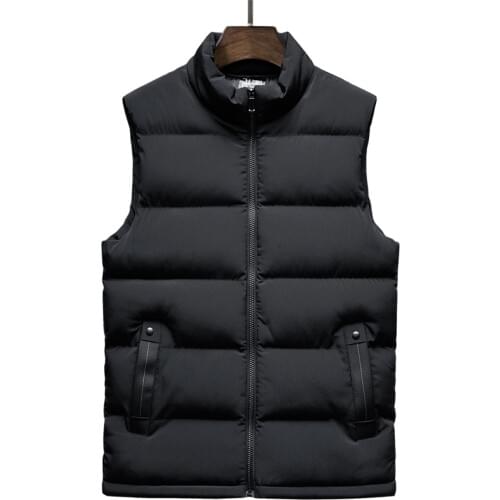 2019 New Plus Size Silk Cotton Sleeveless Outer Vest Spring and Autumn Warm Cold Jacket Large Size Vest Men Clothing 2019 7XL