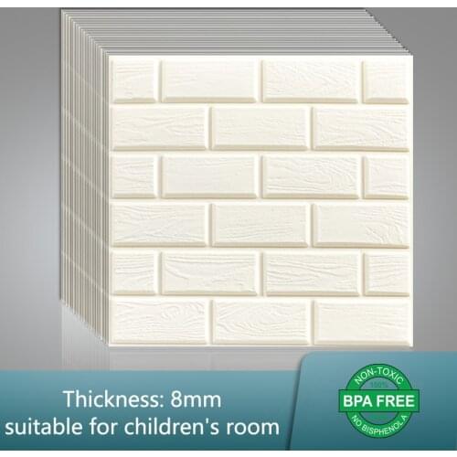 3D Wall Stickers Kid Room Stone Self-adhesive Paper Panels Bedroom Decor Waterproof Wallpaper Home Living Decoration Baby Child
