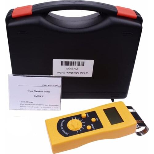 DM200W 4 digital LCD High Performance Wood Moisture Meter Tester Analyzer