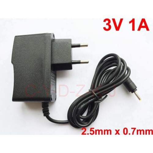 50PCS 3V 1A AC 100V-240V Converter Switching power adapter Supply EU Plug DC 2.5mm x 0.7mm
