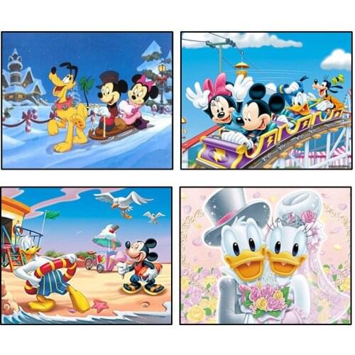 5D DIY Full Drill Diamond Painting Disney Mickey Mouse Dalmatian Cartoon Diamond Mosaic Embroidery Cross Stitch Home Decor Gift