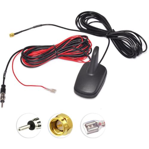 Superbat DAB/DAB+/FM/AM Car Digital Radio Aerial Roof Mount Antenna with Amplified SMA Plug Connector