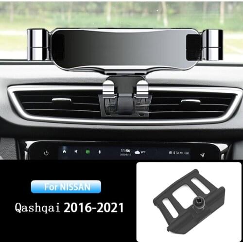 Car Mobile Phone Holder Air Vent Stand GPS Gravity Bracket For Nissan Qashqai J11 2016 2017 2018 2019 2020 2021 Car Accessories