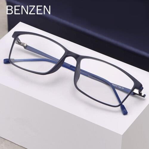 BENZEN Prescription Glasses Frame For Men Ultralight TR + Alloy Half Frame Myopia Optical Eyeglasses Frame Male Eyewear 5268