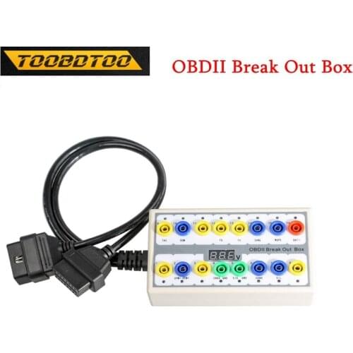 Free Shipping Newest Auto car Break out Box OBDII obd Breakout Box Car Protocol Detector Car obd2 Interface Car Monitor