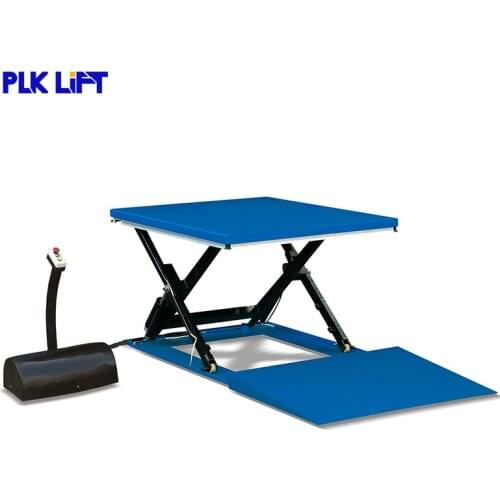 Electric small scissor lift low profile pallet lifter