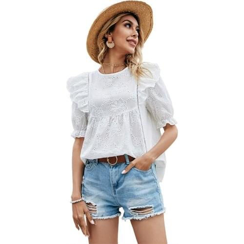 FENGTINGFENGTING Openwork Blouses