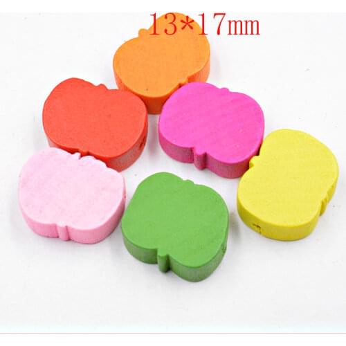 FLTMRH Mixed Shapes Wood Beads for Jewelry Findings Making Accessories Children Kids Wooden DIY Necklace Mixed Color