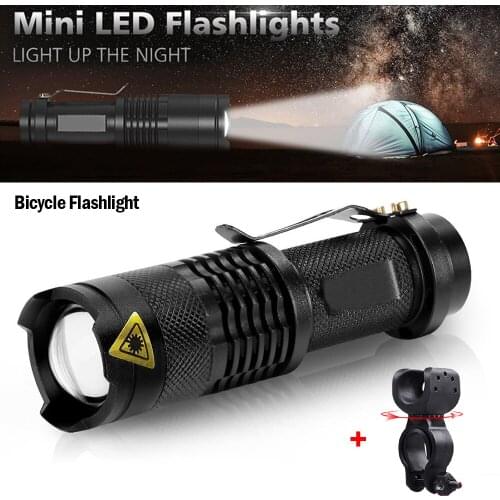 7W 3000LM 3 Mode Bicycle Light Q5 Led Cycling Front Light Bike Lights Lamp Torch Waterproof Zoom Bike Flashlight, Use 14500
