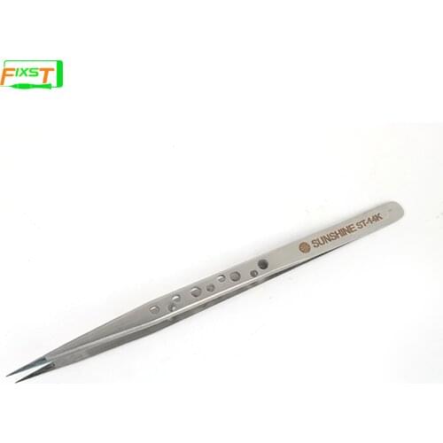 SUNSHINE ST-14K Tweezers Ultra-Precision Straight Tweezers Stainless Tweezer Repair Tool