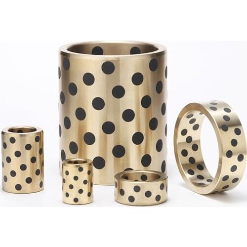 JDB2532 2540 high-force brass inlaid graphite copper sleeve wear-resistant self-lubricating sliding bearing oil-free bushing