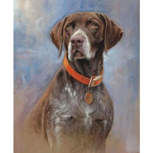 Wall art dogs paintings oil canvas german short-haired pointer Painting Pictures Modern Decorations for Living Room hand painted