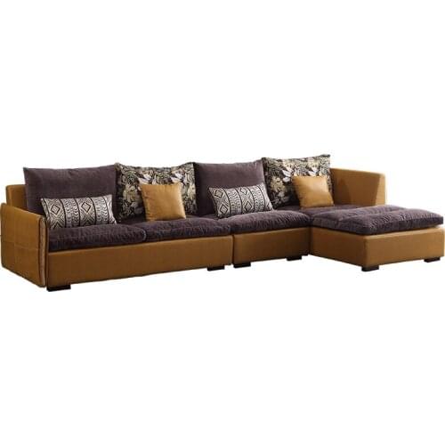 Latex Nordic fabric combination down sofa living room size large size sofa