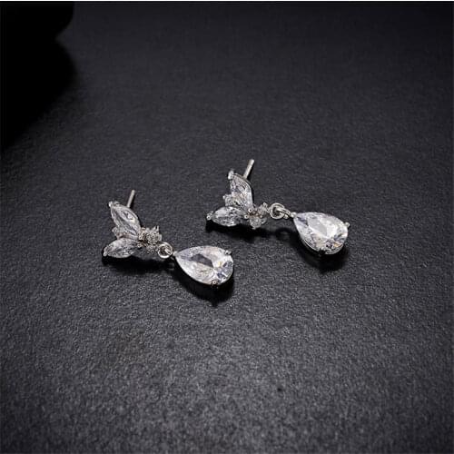 Simple Japanese And Korean Style Necklace Earrings Set Wedding Bridal Party Jewelry Set Dress Up Necklace Earrings Set