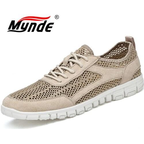 New Mens Casual Shoes Fashion Comfortable Mens Shoes Breathable Mesh Men Sneakers Handmade Outdoor Flat Shoes Big Size 38-46