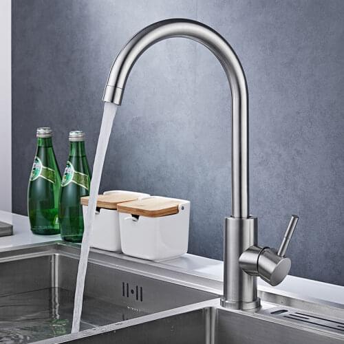 Kitchen faucet 360 degree rotating stainless steel faucet sink faucet