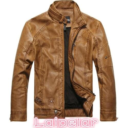 Men Autumn Winter Leather Jacket Motorcycle Leather Jackets Male Business casual Coats Brand New clothing veste en cuir,YA349