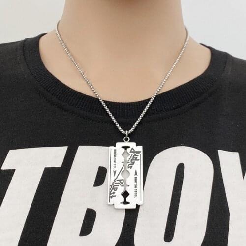 Fashion tag pendant tide men and women necklace wild jewelry hot sale