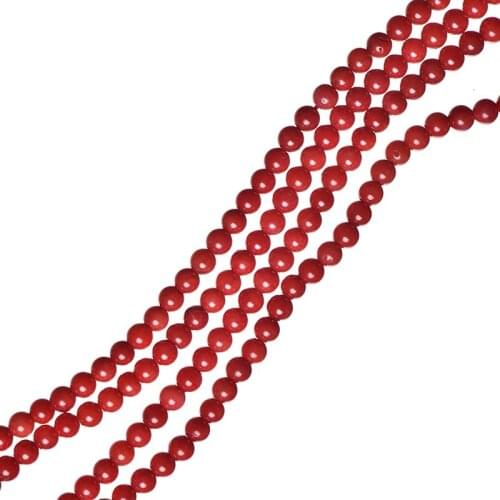 Wholesale Red Coral Beads 3mm Size For Pretty Bracelets Necklace 16inch For Female Ladies H697