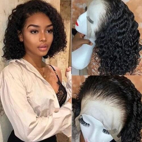 Pixie Cut Wig Pre Plucked Bob Curly Human Hair Wig Short Lace Front Human Hair Wigs For Black Women Curly Lace Front Wig