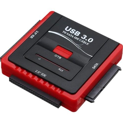 USB 3.0 To SATA/IDE Adapter Hard Disk Drive Converter for Universal 2.5/3.5 HDD/SSD Hard Drive Disk With Power Supply Black