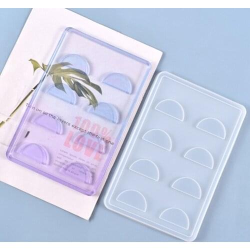 DIY Crafts Jewelry Storage Crystal Epoxy Resin Mold Eyelash Tray Silicone Mould F3MF