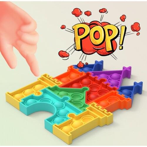 Fidget Castle Puzzle Reliver Stress Toys Rainbow Push Bubble Antistress Toys Adult Children Autism Shipping Free