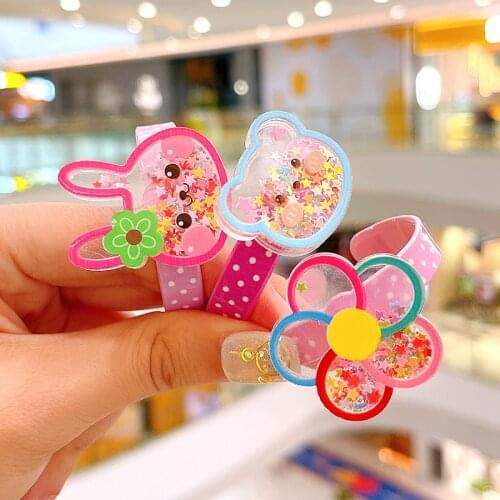 Raindo Summer Cartoon/flower Charms Beads Bracelets Cute Baby Girls Plastic Beads Bracelets Party Jewelry for Kids Child Gifts