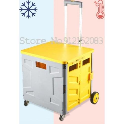 Folding Shopping Cart, Grocery Cart, Small Pull Cart, Pull Cart, Portable Household Trolley Cart, Light Weight, Supermarket Trol