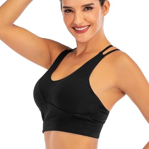 Push Up Sports Bra Active Wear Widened Hem Sports Underwear High Support Sports Bra Tops For Fitness