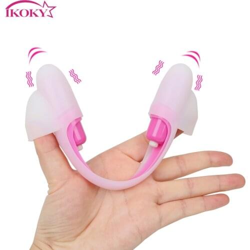 IKOKY Finger Vibrator Vagina Stimulation G-spot Female Masturbation Sex Products Sex Toys for Women Clitoral Massager Silicone