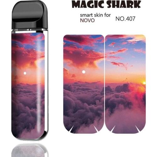 Magic Shark Moon Cake Sunrise Sun Wukong PVC Vape Sticker Case Cover Wrap Film for Smok Novo