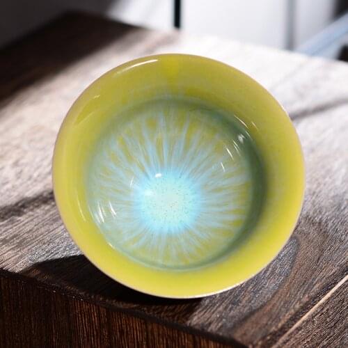 High Grade Porcelain Kung Fu Tea Cup Pure Hand Made Chinese JianZhan Oil Drops Crafts Master Teacups Tianmu glaze Tea Bowl