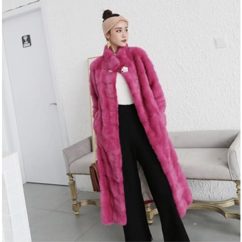 2019 real mink fur coat jacket transformer women natural mink fur coat thick warm street style