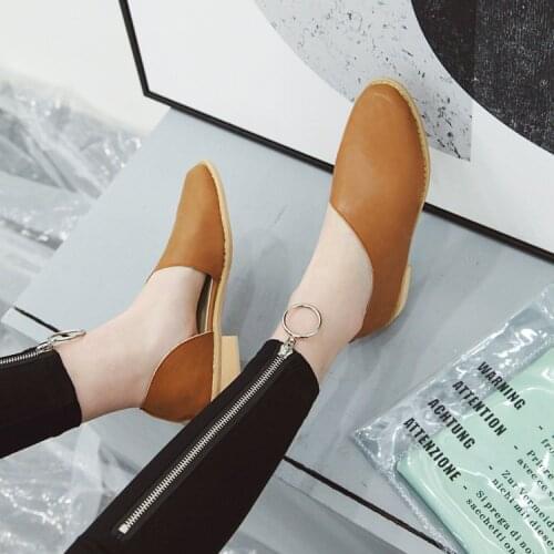 Big Size 11 12 13 14 15 platform heels women shoes woman pumps ladies Rome Style of Round Head Retro Rough Heel with Middle Heel